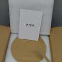 LE TAUCI Utensil Holder for Kitchen Counter, 7.3"+5.4" Fluted Ceramic Utensil Crock Organizer for Countertop, Heavy Large Holder for Spatulas, Spoons, Set of 2, Warm White Glaze