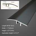 Aluminum Floor Transition Threshold Strip, Door/Carpet/Tile/Threshold Reducer, Doorway Edge Trim for Laminate Floor Mat Carpet and Vinyl Tile (Gray, 36Inch)