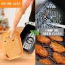 200PCS Air Fryer Liners for Ninja: Higher Non-Stick Disposable Parchment Paper Liner for Ninja DZ201/DZ401 Dual Airfryer Baking - Food Grade Ninja Air fryer Accessories (Rectangle - 8.6 x 5.5 inch)