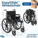 Invacare Wheelchair for Adult, Compact Folding Manual Wheel Chair with Flip-Back & Removable Desk-Length Arms, Fold-Down Backrest, Lightweight Design, Swing-Away Footrests, 300lb Weight Capacity