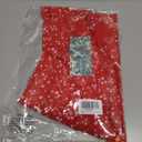 CiCiBird Women Chiffon Floral Blouse 3/4 Ruffle Sleeve Crew Neck Pleated Front Tops Dressy Casual Shirts (Red, M)