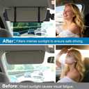 Sun Visor Extender for Car, Visor Extender Sun Blocker, Sun Visor Extension with Anti-Glare Lens Blocks UV & Sunlight, Adjustable Car Sun Visor for Safe Driving (Pack of 1)