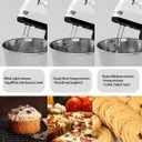 Stand Mixers, 7 Speeds With 3QT Stainless Steel Bowl, Stand and Hand Mixer with Dough Hook, Whisk, Mixing Beater for Baking, Cake, Cookie, Kneading (BU2)