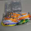 50 Pack Name Tag Lanyards with Id Holder, Clear Plastic Horizontal Name Tags Holders and Black Badge Lanyards with ID Holder for School Office Team Workers Volunteers (Multicolor)