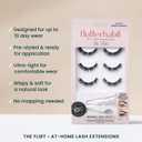 FlutterHabit Flirt Ready Set Starter Kit, DIY Eyelash Extensions, Lash Clusters for Women, Professional Quality At Home Eyelash Extension Kit, Natural False Lashes, 3 Lash Sets, Lash Glue Included