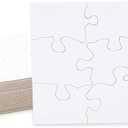 Bright Creations 24 Sheets Blank Puzzles to Draw On Bulk, 5.5 x 4 Inch Jigsaw Puzzle Pieces for DIY, Arts and Crafts Projects