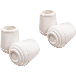 2 x softtouch 1/2" Rubber Folding Metal Chair Leg Cap Replacement Tips, White (4 Pack)