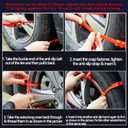 2025 Reusable Anti Skid Snow Tire Chains Car Winter Wheels Chain Universal Cable Tire Belts,10 Pack Red Non-Slip Zip Tie Tires Chain Emergency for Auto Pickup Trucks Suv