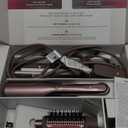 Shark FlexFusion Hair Straightener & Powerful Hair Dryer with Fusion Hair Brush, Ceramic Air Styler with Auto-Wrap Curlers & Concentrator, Ceramic Plates, Cosmic Blush HD641S