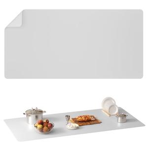 YOFUGA Silicone Mats for Kitchen Counter 47.2"x23.6"x0.08”, Largest Heat Resistant Mats for Countertop, Kitchen Island Silicone Protector Placemats Nonslip Extra Large Counter Mat (Translucent)