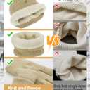 MEWTOGO Thick Fleece Winter Warmer Breathable Beanie Neck Gaiter Touchscreen Gloves Set for Women Gifts, 2 Sets