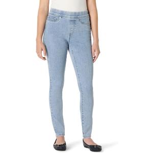 Amazon Essentials Women's Stretch Denim Mid-Rise Pull-On Skinny Jegging (Iced Light Wash)