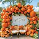 Double Stuffed Orange Balloons Different Sizes 18 12 5In Pastel Matte Burnt Orange Balloon Arch Garland Kit for Baby Shower Birthday Summer Party Decoration