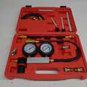 Multi-Function Cylinder Leak Down Tester Automotive Kit, Gasoline Engine Compression Tester, Dual Gauge Leakdown Detector Tool Set for Pressure Check & Leakage Rate Test on Cars, Motorcycles, Trucks