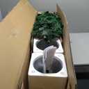 Goplus Set of 3 Artificial Christmas Tree, 3' 4' 5' Slim Pencil Xmas Tree with Silver Metal Buckets, Faux Potted Christmas Trees for Front Porch Entrance Indoor Festive Holiday Party Office Home Decor