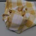 Laolitou Yellow Checkered Table Runner, Cotton Linen Gingham Table Runners, Classic Buffalo Plaid Farmhouse Table Decor, 13x90 Inches