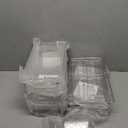 Clemate 6Pack Pantry Organizers and Storage,Clear Stackable Kitchen Storage Organizer,Foods Organizer Bins with Handles, Easily Assemble for Bathroom, Kitchen, Refrigerator, Pantry, Cabinet, Closet (Medium)