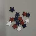 Amyhill 18 Pcs 4th of July Decorations Wooden Star, Americana Memorial Day Table Centerpiece Red White Blue Independence Patriotic Bowl Fillers Labor Day Decor for Home Tiered Tray Rustic Farmhouse