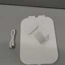 Travel Makeup Mirror, Portable Mirror with 3 Adjustable Light Settings, USB-Rechargeable Vanity Mirror with LightsGift for Women and Girls (White)