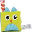 bebe mondo Farm Infants Toy Chicken Soft Crinkle Books for Tummy Time, Infant Sensory Toy 0-6-12 Months, Touch and Feel Developmental Cloth Book, Shower Gift, Easter Baby Gifts for Boys Girls, Small
