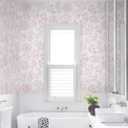 LiKiLiKi 17.3"x393" Pink Floral Peel and Stick Wallpaper Wildflowers and Leaf Contact Paper Modern Self Adhesive Wallpaper Removable Waterproof Wall Paper for Bedroom Kitchen Cabinets Vinyl Roll