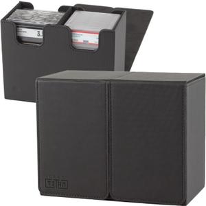 Card Titan Slab Box Two Row - Trading Card Storage Box for Graded Sports Cards and Graded TCG Cards - Card Case Fits PSA, BGS, SGC and CSG Graded Card Slabs (Double Row - Black)