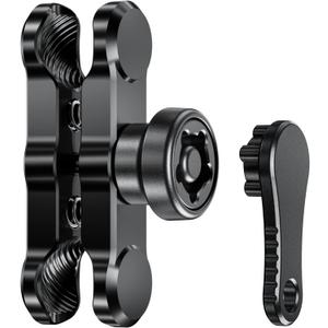 BRCOVAN Anti-Theft Aluminum Alloy Double Socket Arm Compatible with RAM Mounts B Size 1'' Ball Mounting Base & Bike Motorcycle Phone Holder 1 Inch Ball Joint, Medium Arm