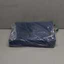 PRANDOM File Organizer Box - Set of 2 Collapsible Decorative Linen Filing Storage Hanging File Folders with Lids Office Cabinet Letter Size Navy Blue (14x9.3x10.8 inch)