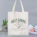 FOTAP Silly Goose Merch Silly Goose Inspire Tote Bag Silly Goose Gift Goose Lover Gift Kawaii Goose Handbag Animal Gift