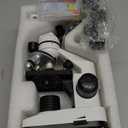 Herwicm Microscope,40X-2000X Microscope with Phone Adapter & Slides Set,Suitable for Students School Lab and Home Education (Monocular Microscope)