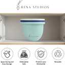 3 Pack High Density Silicone Liners With Lids for KitchenAid 4.5 & 5 QT Mixers - Easy To Clean Kitchen Aid Silicone Bowl Inserts