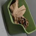Deep Cat Box Extra Large High Sides,21.45 x 16.14 x 10.43 Inches Low Entry Jumbo Cat Litter Tray One Piece Cat Litter Box Open Anti Splashing Litter Pan Easy Clean for Small Medium Cat(Green)
