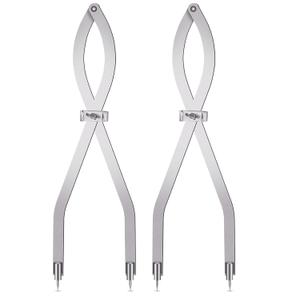 Dunzoom Radius Divider Tool - 24 Inch Insulation Tools Metalworking Drawing Woodworking Scribers Resharpenable and Replaced Points for Normal Sheet Metal Fabrication Layout Divider(2 Pcs)