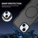 Magnetic for iPhone 15 Case, [Compatible with MagSafe] [Military Grade Drop Protection] Translucent Matte Shockproof Anti-Scratch Phone Cover (Black)