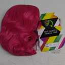 Short Pink Wigs for Women Short Wavy Hot Pink Wigs with Bangs Synthetic Curly Bob Wig Curly Shoulder Length Cosplay Wig for Women Girls