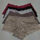 Sexy Women's Underwear Lace Shorts V Waist Breathable Cheeky Panties Boyshorts Underwear Women 5 Pack (Large)
