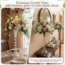 Xuhal 6pcs 24.8" Tall Crystal Acrylic Trumpet Vase for Centerpieces Wedding