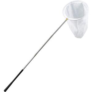RESTCLOUD Professional Insect and Butterfly Net with 14" Ring, 26" Net Depth, 59" Telescopic Handle Full Extends to 73" Stainless Lockable