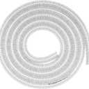 Suction Hose 3/4"ID x 5ft Reinforced Tubing PVC Clear Wire Vinyl Tubing,Heavy Duty Spiral Steel Flexible Hose,Dust Collection Boat Marine Pump, Drain