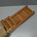 Over The Toilet Storage Bathroom Shelves Wall Mounted 3 Tier Space Saver Corner Shelf Organizer Bamboo Towel Rack Toilet Paper Cabinet with Hanging Rod Brown