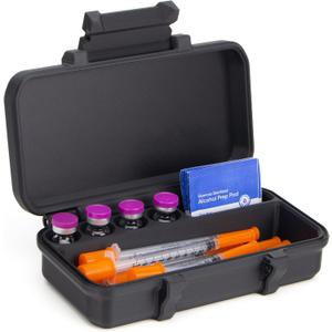 3ml Vial, Syringe, and Skin Wipe Case | Fridge and Freezer Safe for Travel and Fridge Organization
