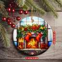 2 x Christmas Ornament, Stocking Hanger Ornament, Christmas Decorations for Tree, Heirloom Keepsake, Gift Idea