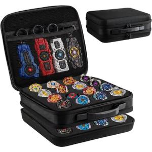 Junkin Spinning Top Case Storage Large Capacity Organizer Holds up to 32 Spinning Tops Double Layer Portable Carrying Case for Spin Top Fans Gift Storage Accessories