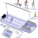 Pilates Board-Pilates Reformer Board, Multi-Purpose Portable Pilates Reformer Machine Home Pilates Kit for Home Workout, Fitness, Exercise, Abs, Core Equipment (Purple)