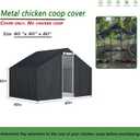 Chicken coop Cover, Waterproof in Winter. Suitable for Rooftop Chicken coops, Full Coverage, Black, No Chicken coop