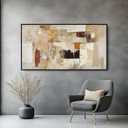 susimond Modern Abstract Wall Art 24x48 Inch Large Wall Art for Living Room with Aluminum Frame Horizontal Wall Art Waterproof Crystal Artwork for Walls for Sofa Fireplace Bedroom Office Hotel