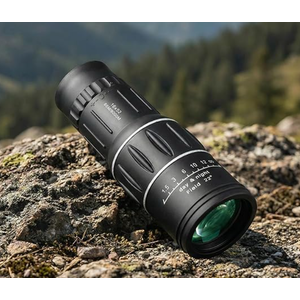 16x52 monocular Telescope, Portable High Magnification Telescope HD Clear View for Outdoor Bird Watching Travel, Black