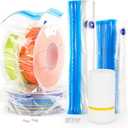 AMOLEN Filament Storage Bags Vacuum Kit, Cleaning Drying Sealed 30 Bags with Two Sizes for 3D Printer Filament with Automatic Pumps/Desiccants/Clips