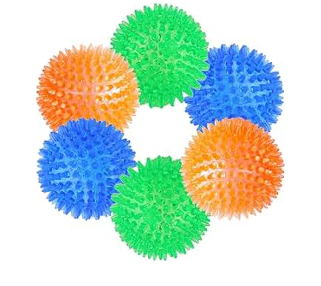 Shappy 20 Pcs Latex Dog Squeaky Toys, Soft Rubber Chew Squeaky Dog Toys Balls for Funny Animal Sets Interactive Fetch Play Chew Molar for Small Medium Dogs Pets