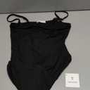 Womens Camisole Thong Bodysuit Square Neck Cami Tank Top Body Suit Adjustable Spaghetti Strap Sexy Summer Tops 2026 (Medium, 01black)